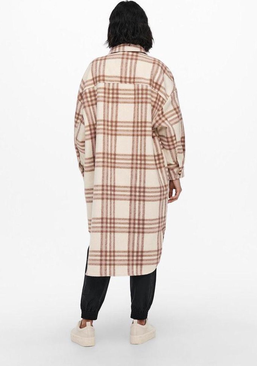 ONLY - maat S- ONLLOU-EPI CHECK LONG SHACKET CC PNT Dames Jas