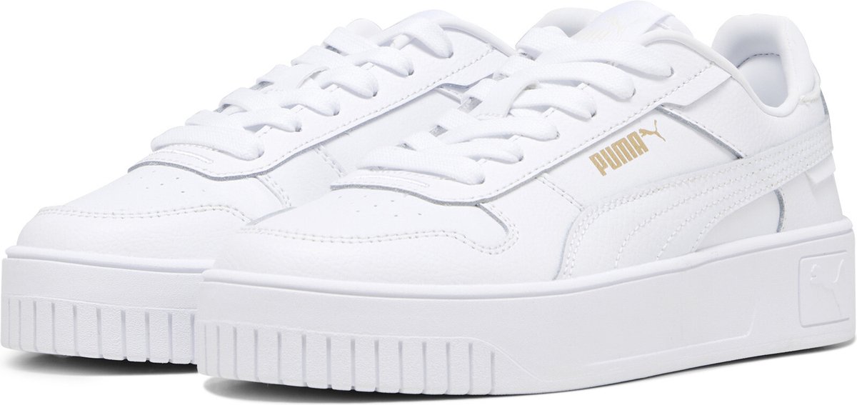 wmns sneaker, wit, platform sole, Puma logo, cropped low-top
