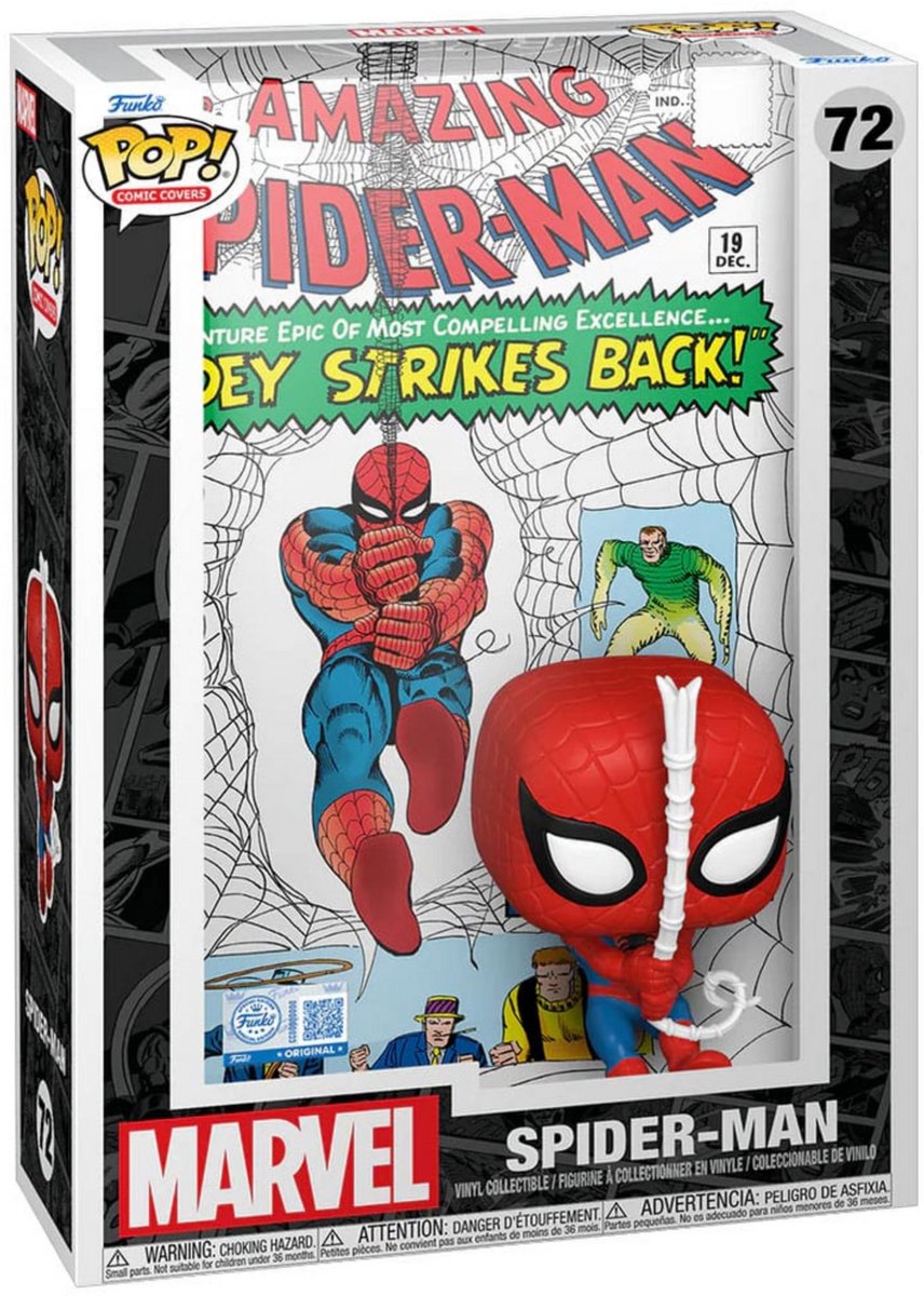 spiderman, spider-man figuur, vinyl figure, marvel, stripboeken hoes