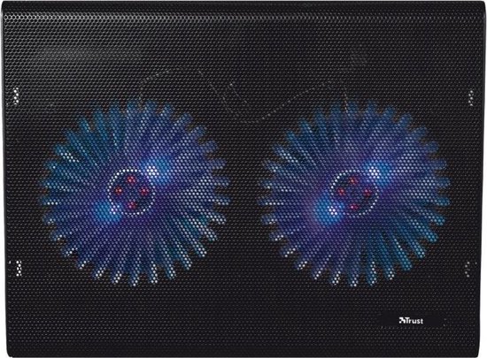 Trust - Azul - Laptop Cooling Stand - 2 Ventilatoren - USB-voeding - Blauw Verlicht - max 17.3 inch