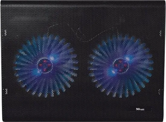 Trust - Azul - Laptop Cooling Stand - 2 Ventilatoren - USB-voeding - Blauw Verlicht - max 17.3 inch