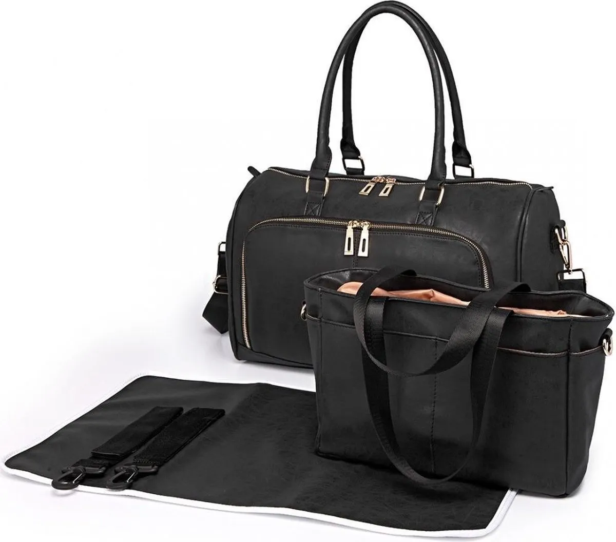 trolley, handtas, wandtas, black, reissetui