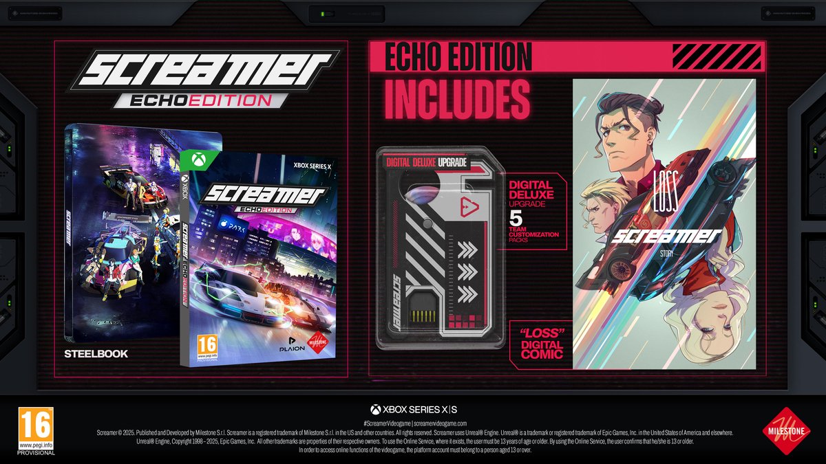 video game, Screamer Echo Edition, Xbox, steelbook, artbook