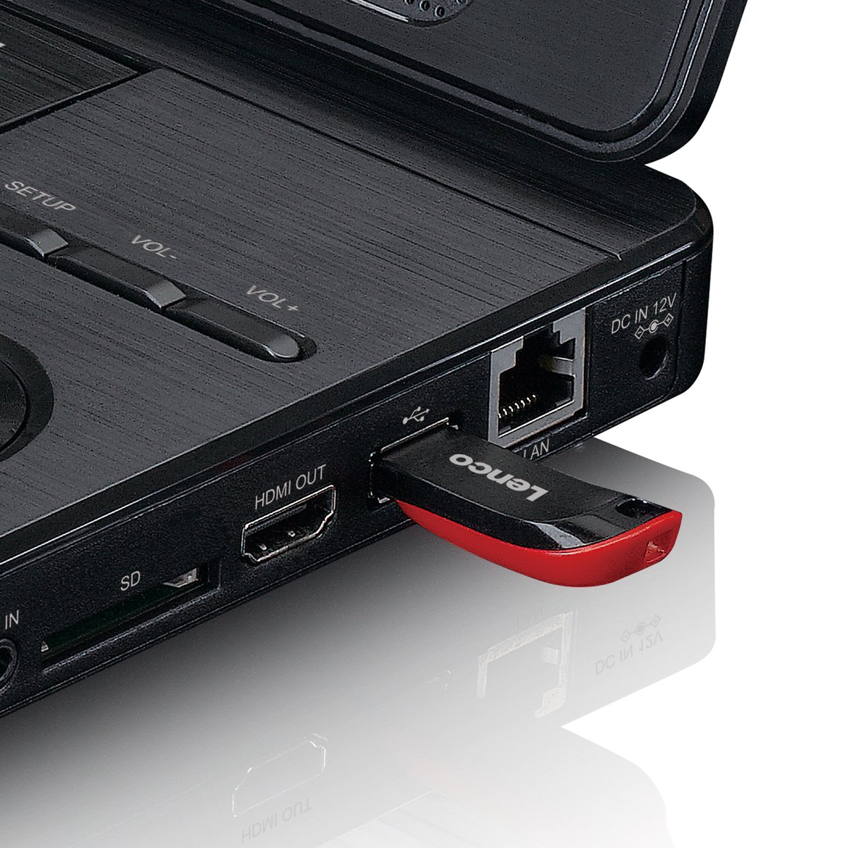 Lenco BRP-1150BK - Draagbare 11.5inch Blu-ray - DVD speler met USB en SD, zwart