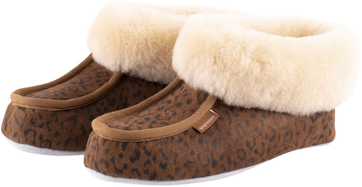 slippers, slippers leopard print, nep vacht, moccasin, warme voering