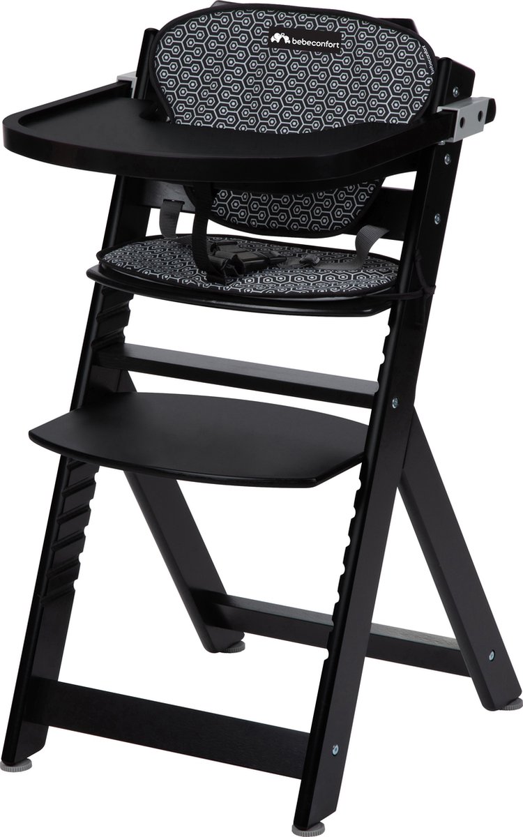 Bebeconfort Timba Kinderstoel met verkleinkussen - Deep Black/Geo Metric - Verstelbaar