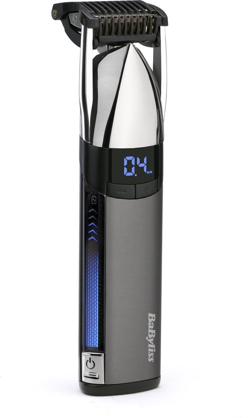 BaByliss Super-X Metal S996E Baardtrimmer - Japans Staal Mes - 0.4mm-5.0mm haarlengte - Digitaal Sch