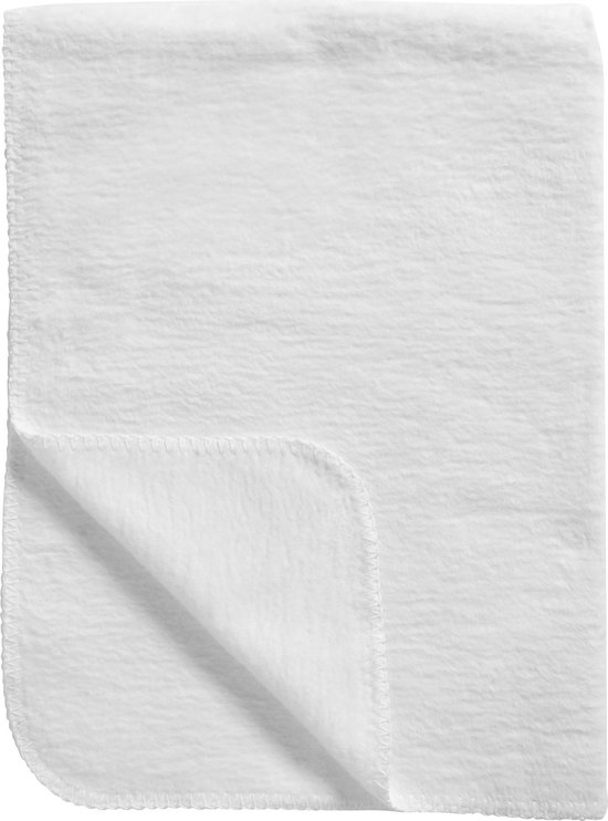 Meyco Baby Uni ledikant deken - geweven - white - 100x150cm - 1.0 TOG