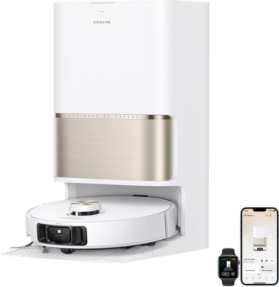 Dreame Robotstofzuiger L50s Pro Ultra - Robotstofzuiger met dweilfunctie - Automatisch Leegstation - 30.000 Pa zuigkracht - Geschikt voor huisdierharen - DryBoard - Wit