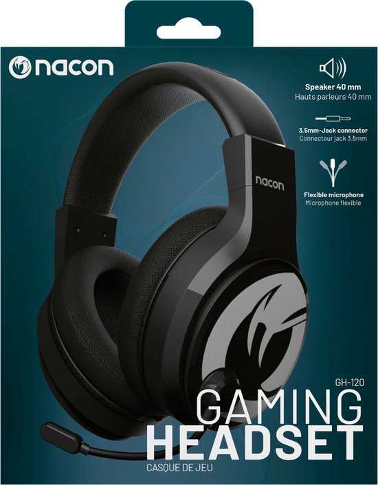Nacon GH-120 - Stereo Gaming Headset - Zwart - PS4/Xbox/PC/MAC/Mobile