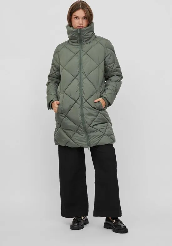 Vila Maat 34  Jas Viadaya New Quilt Jacket/su - Noos 14074434 Laurel Wreath Dames Maat