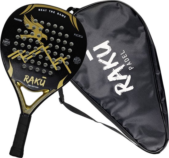 Raku® Eagle Pro Edition - Padel Racket - Padel - Padelrackets - Racket - Paddle - Carbon - Inclusief