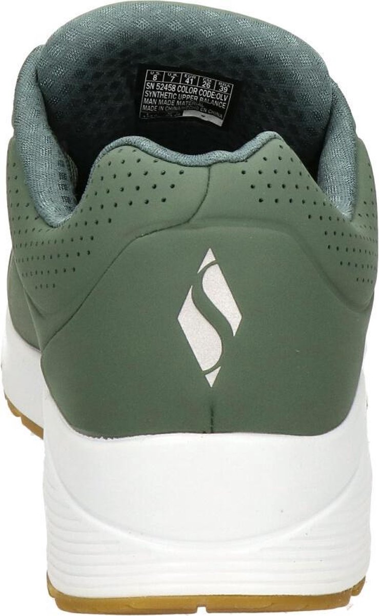 Skechers - maat 42 - Uno Stand On Air Heren Sneakers - Olijfgroen