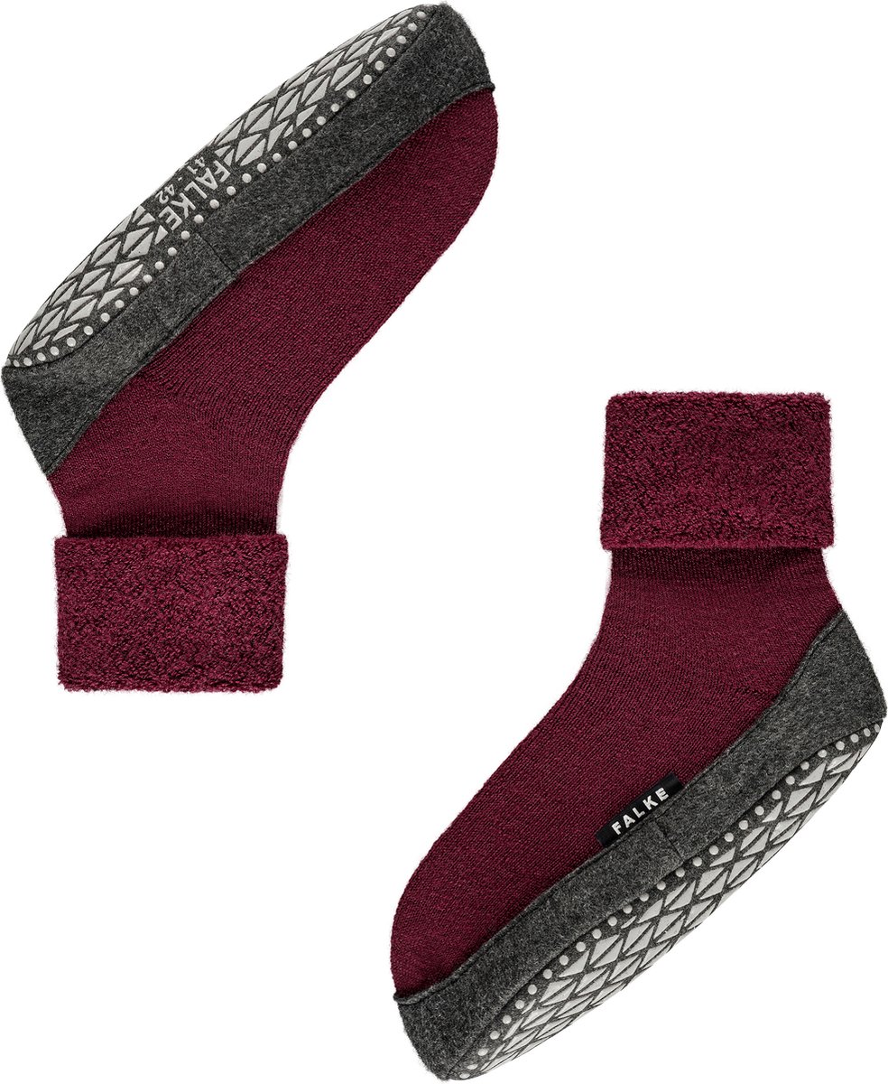 FALKE - maat 39-40- Cosyshoe antislip noppen Merino Wol Heren Pantoffels Huissokken rood