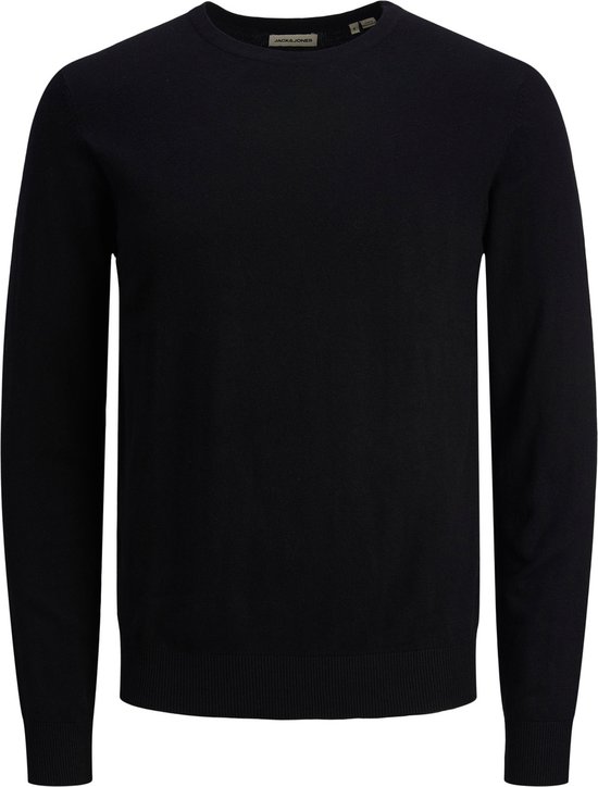 trui, pullover, navy, katoen, ronde kraag
