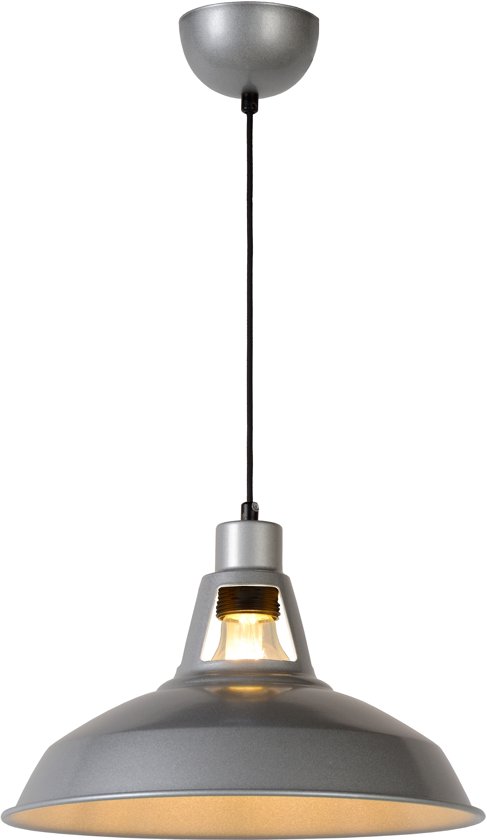 Lucide BRASSY-BIS - Hanglamp -  31 cm - Grijs