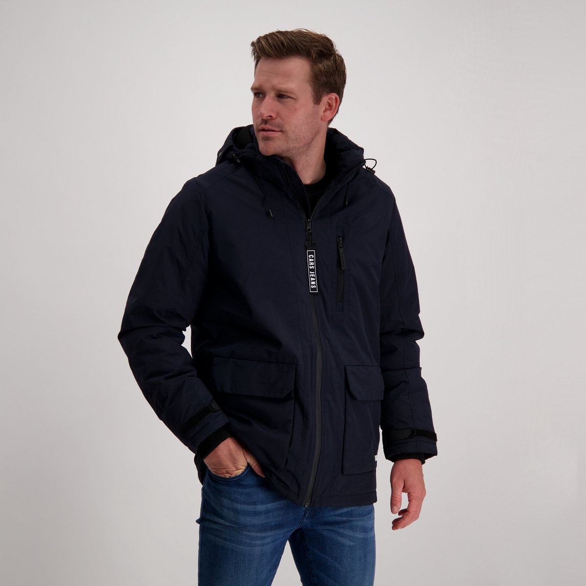 Cars Jeans Maat L  HARROW Heren Jas Kleding, Jas, Capuchon, Sweatshirt