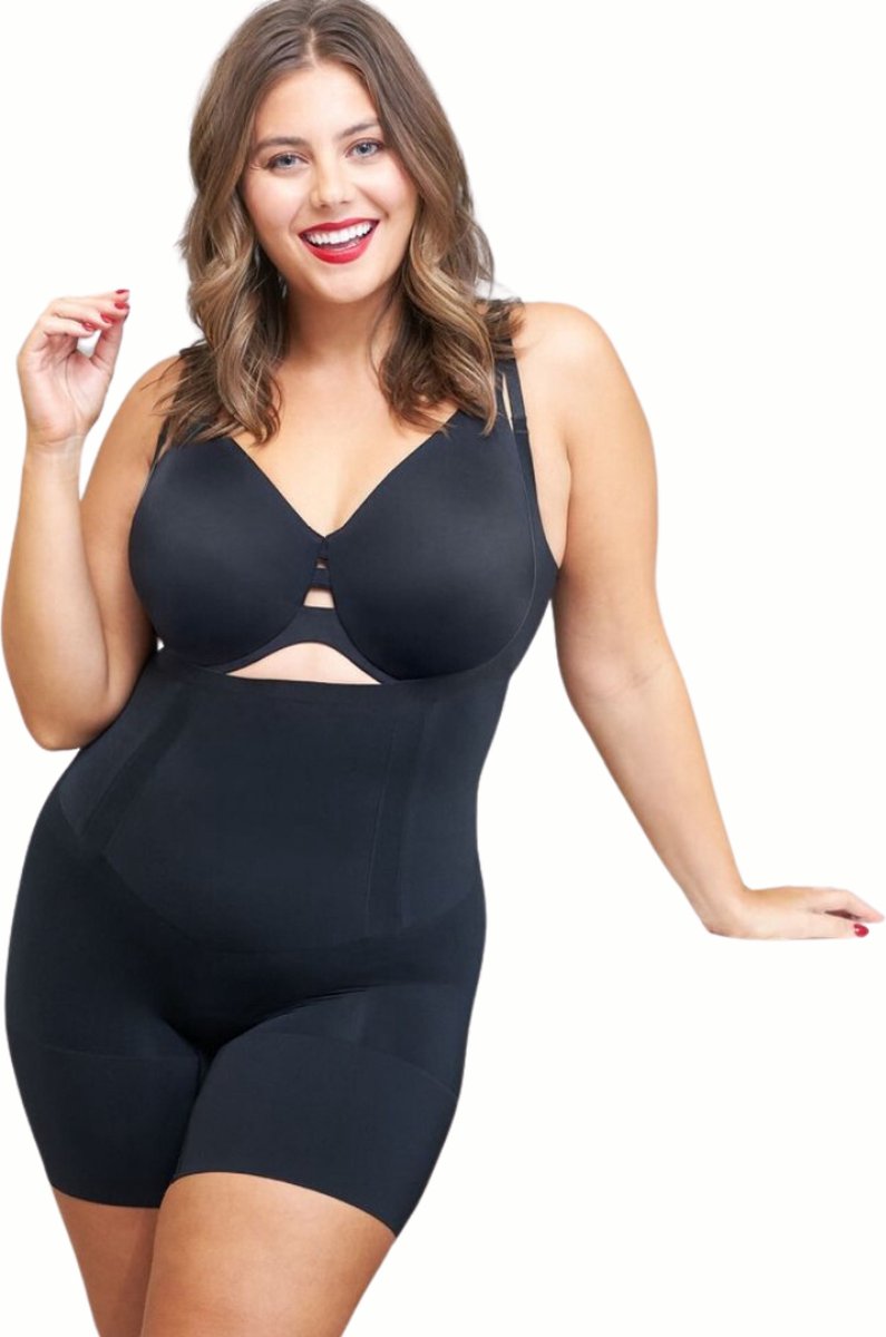 slip, shapewear, bodyshaper, zwart, onepiece