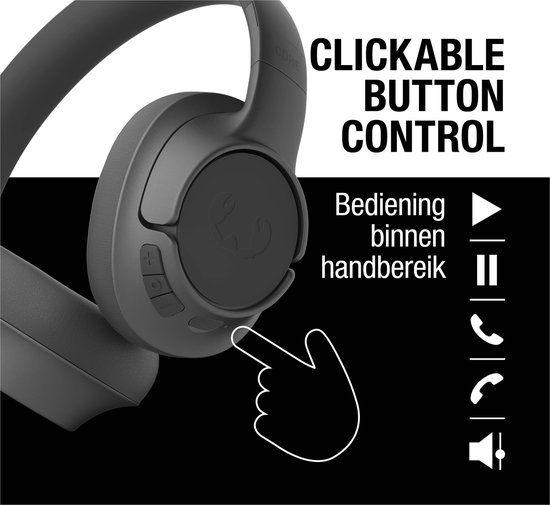 Fresh 'n Rebel Clam Core - Draadloze koptelefoon - Over-Ear - 45 uur batterij - Storm Grey