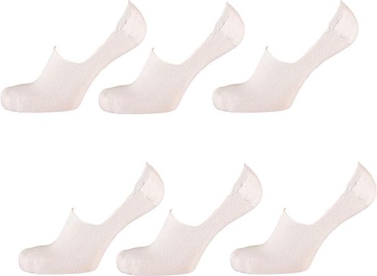 Sneakersokken White - Maat 42-47 - 6P Invisible  - Apollo