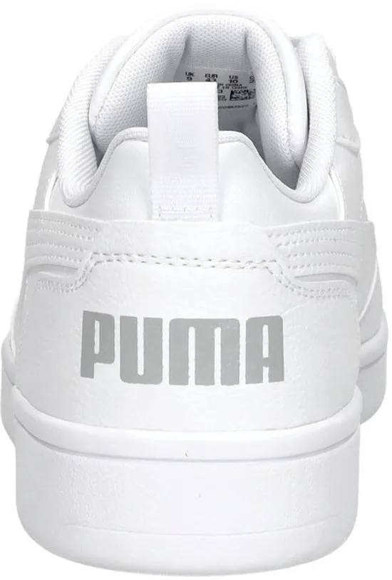 sneaker, wit, laag-ankeren, gepoold, logo-geplaatst