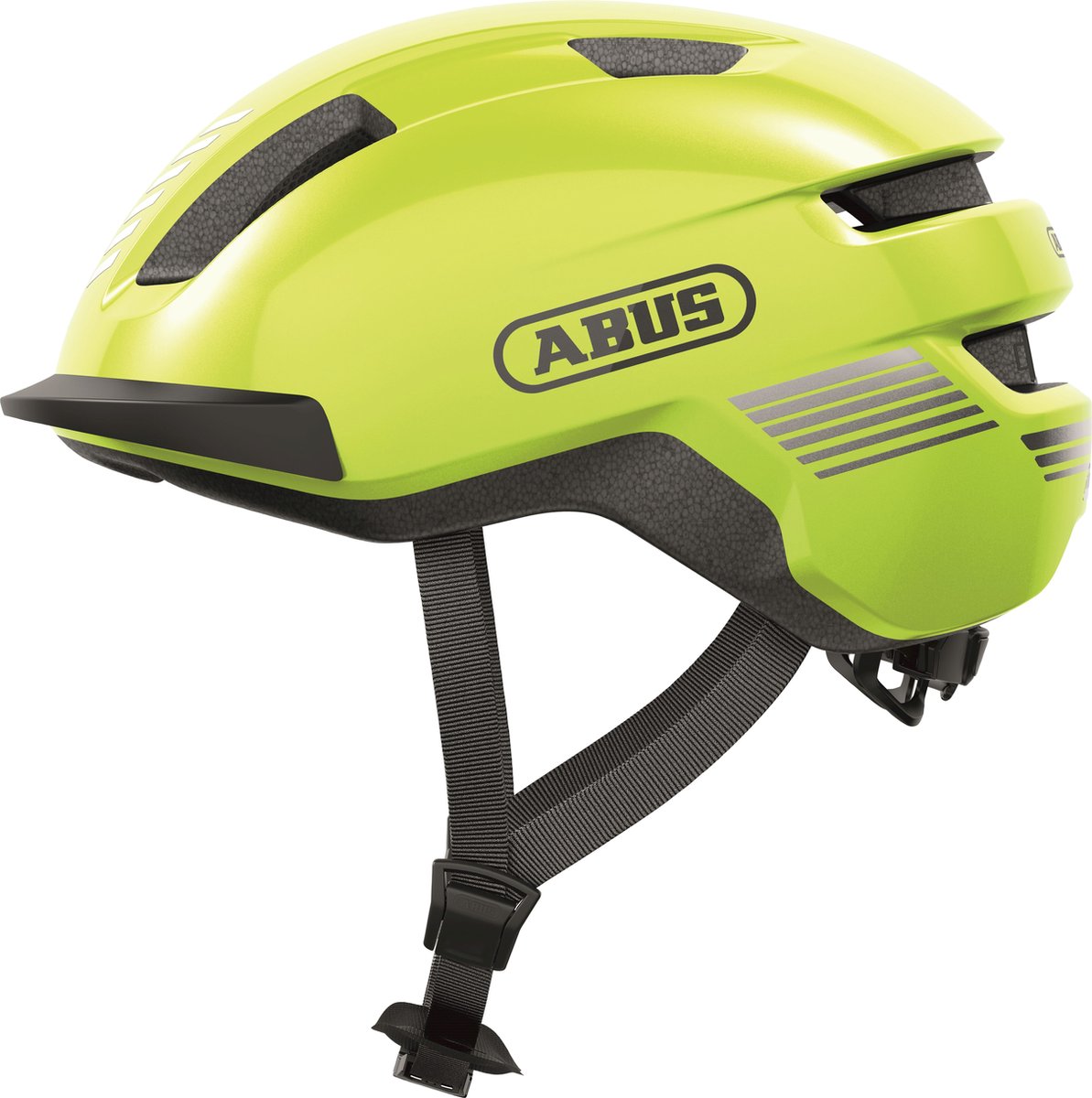 fietshelm, helm, neon groen, ventilatieopeningen, riemen