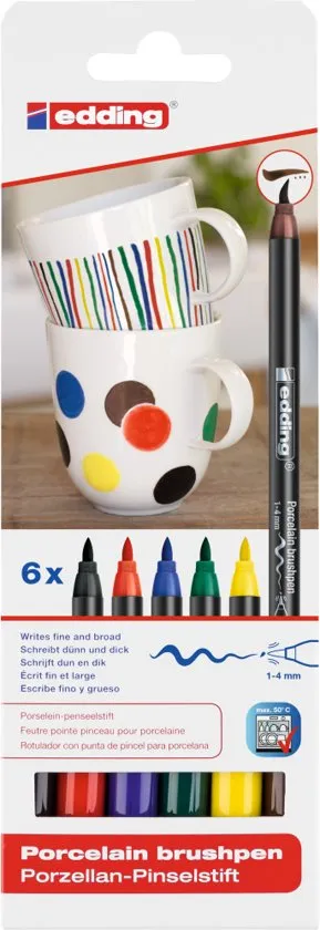 Porselein marker edding 4200-6 basic tinten