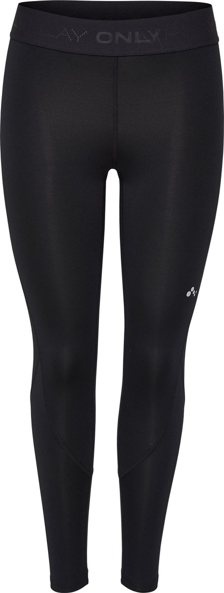 legging, zwart, athletisch, stretch, logo