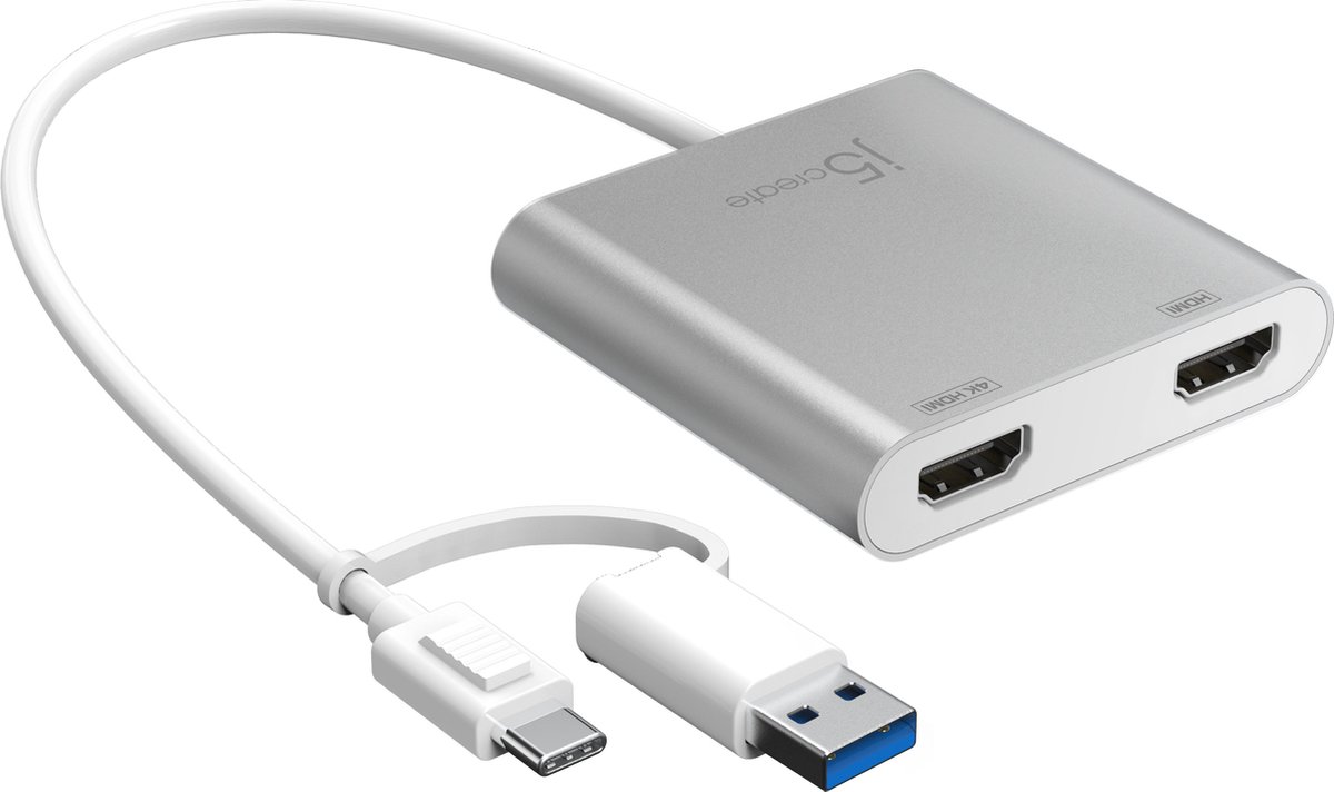 usb-c hub, hdmi, dual HDMI, aluminum, adapter