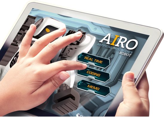 Clementoni - Interactieve robot - AIRO - AI gedreven robot - STEM speelgoed - Gebaren aanleren - Blu