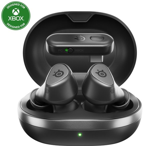 SteelSeries Arctis GameBuds - Draadloze Gaming Oordopjes - 2.4 GHz & Bluetooth - XBOX, PC & Mobiel - Zwart