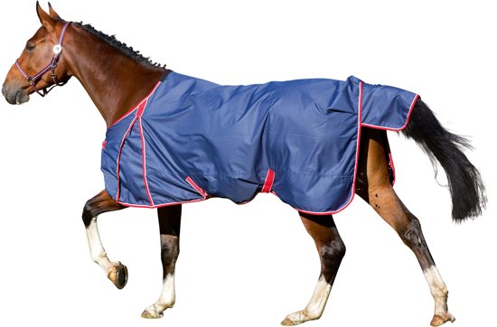 Kerbl Paardendeken RugBe Protect - marine/rood - 145 cm