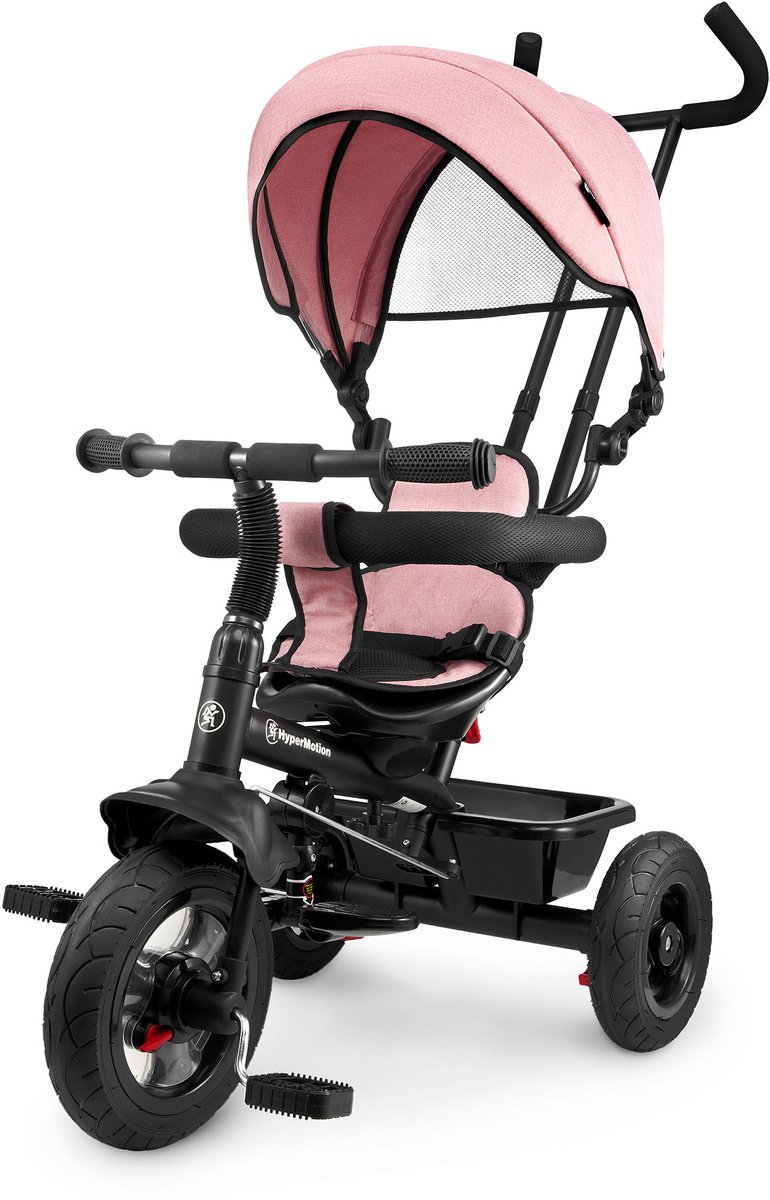 kinderwagen, driewieler, pink, zonneklep, zachte bekleding