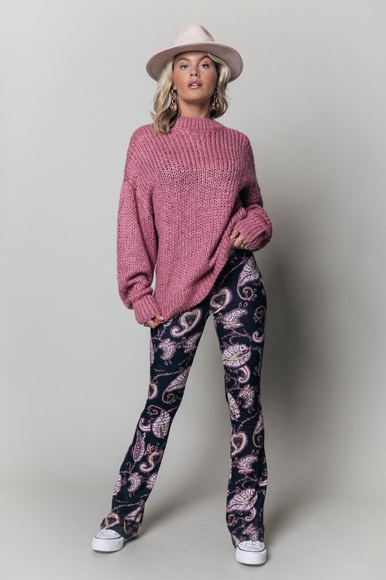 Colourful Rebel Maat S  Paisley Peached Flare Broek