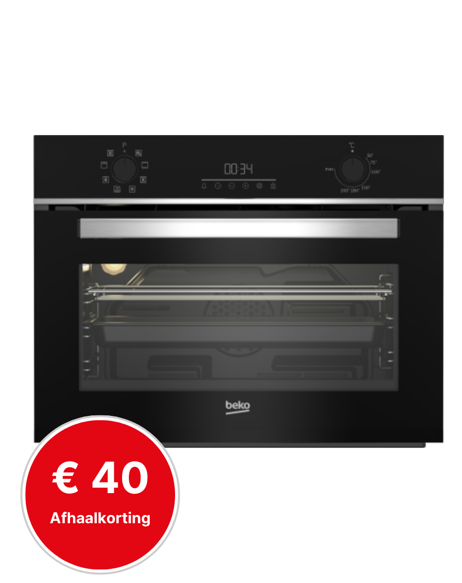 oven, built-in oven, digital display, glass door, black finish