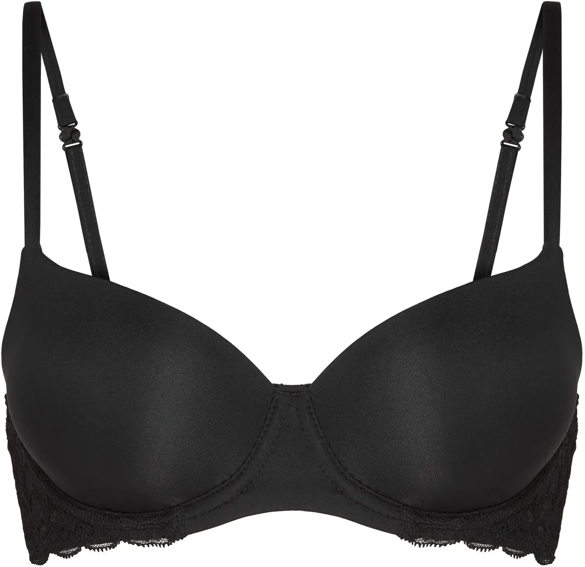 bh, bh bra, full-coverage, black, lace trim