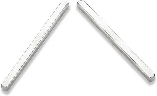 Casa Jewelry Oorhangers Stick - Zilver - 5 cm