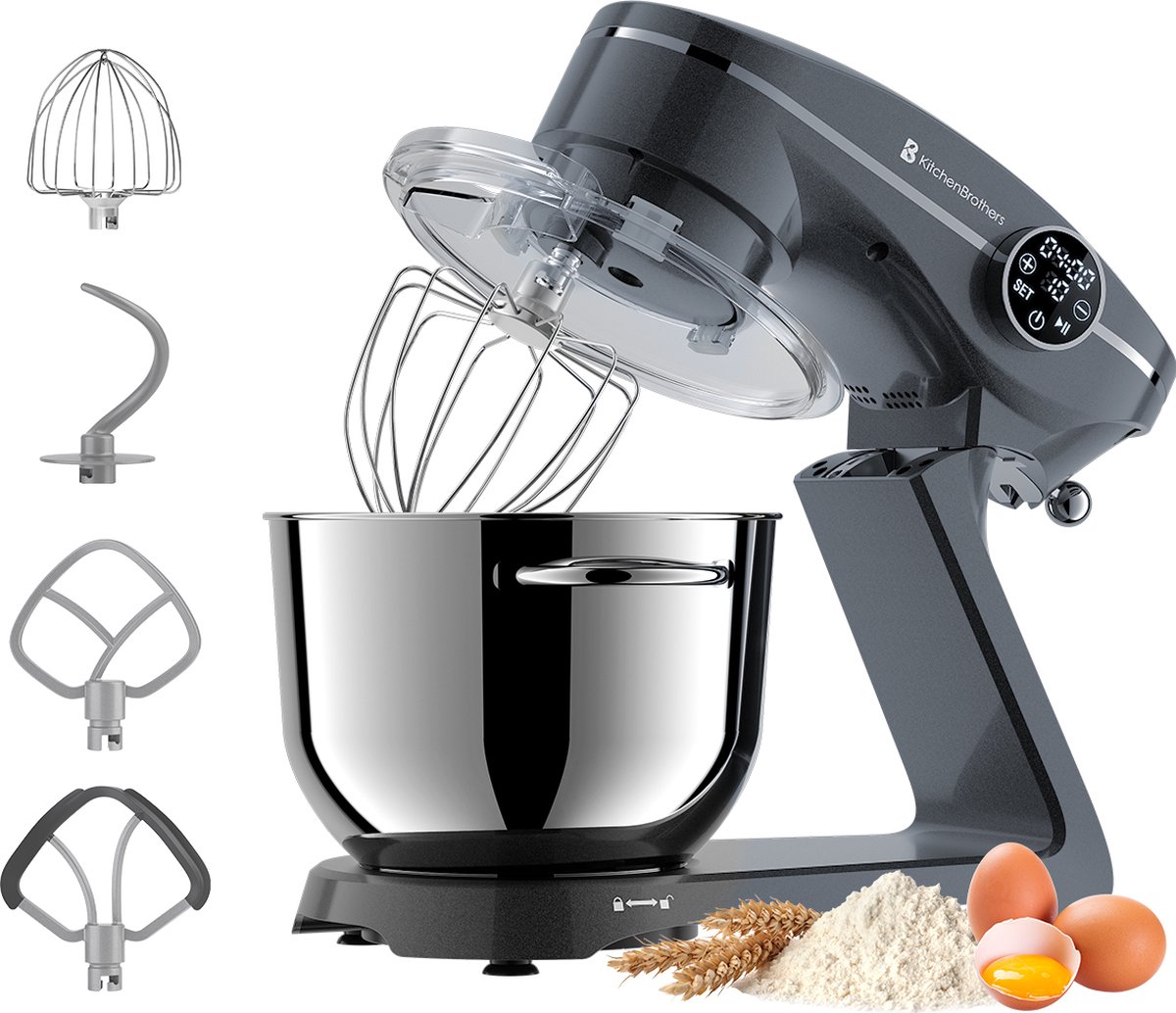 keukenmixer, standmixer, roestvrij staal, kitchen mixer, accessoires