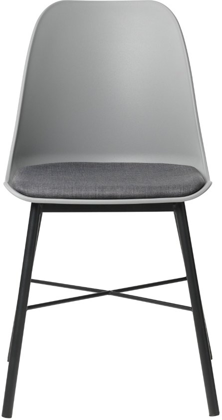 8bd4-aea5-4456-bde7-cfbb1bebee8d Mackay Stoel - Set Van 2 - Grijs + Grijs Zitkussen - Zwart Onderstel
