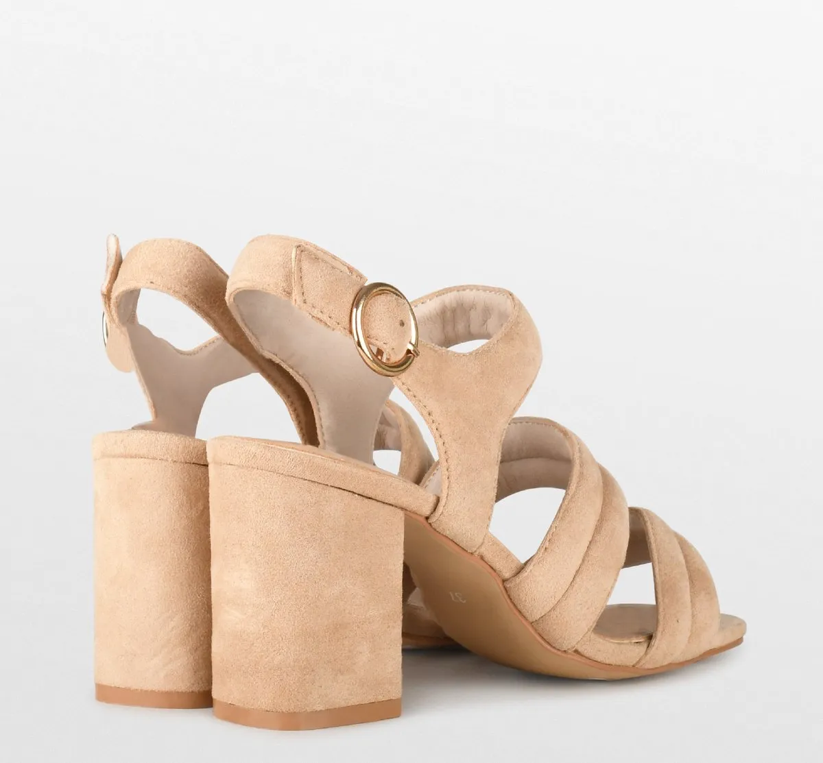 POSH by Poelman BO Dames Sandalen met hak - Beige - Maat 38