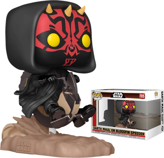 Funko Pop #705 Star Wars: Episode I - The Phantom Menace 25th Anniversary - Darth Maul on Bloodfin S
