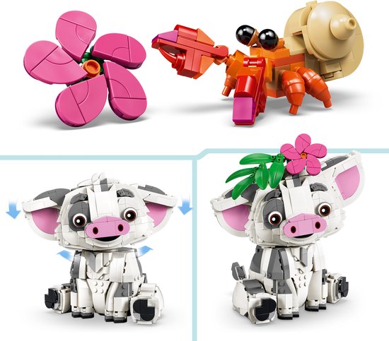 LEGO ǀ Disney Vaiana Pua Bouwbaar Dieren Speelgoed voor Kinderen en Decoratie 43292