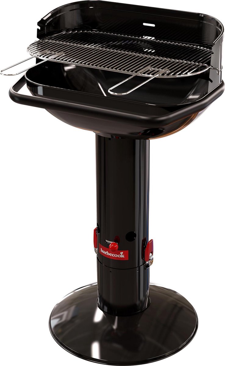 Barbecook Loewy 55 - Houtskool BBQ barbecue - Grilloppervlak 55x33cm - Incl. Windscherm, BBQ rooster en asopvangpot - Zwart