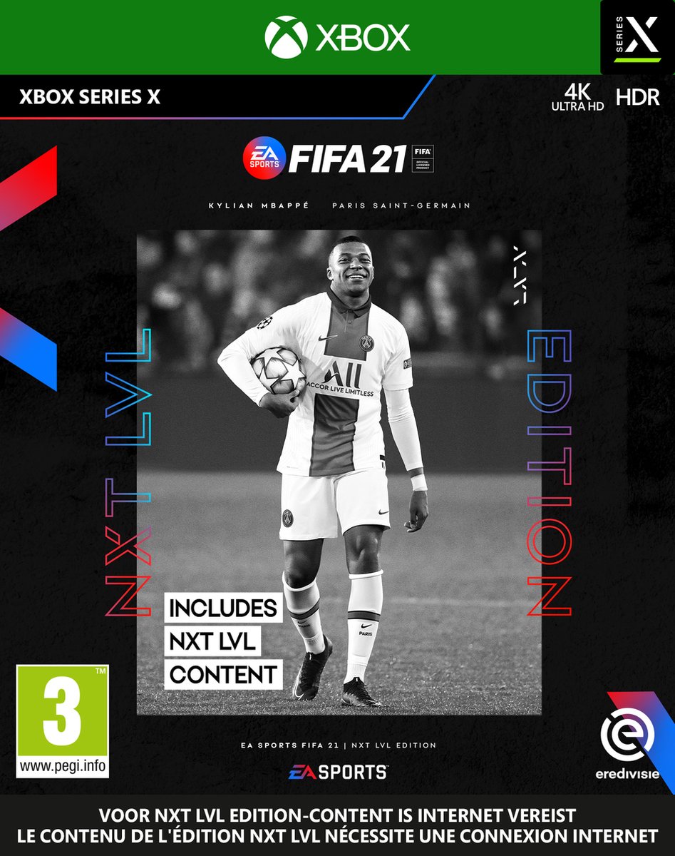 fifa 21, video game cover, zwart-wit, voetbalspeler, editie-inhoud