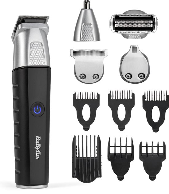 BaByliss Lithium Power 11 in 1 Multitrimmer MT812E - 6 Opzetkammen (Baard, Kaaklijn, Lichaam) - 0.4m