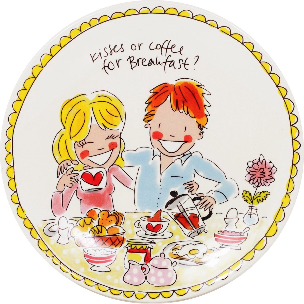 Blond Amsterdam Even bijkletsen set Love en Dot - Ø 22 cm - 2 stuks