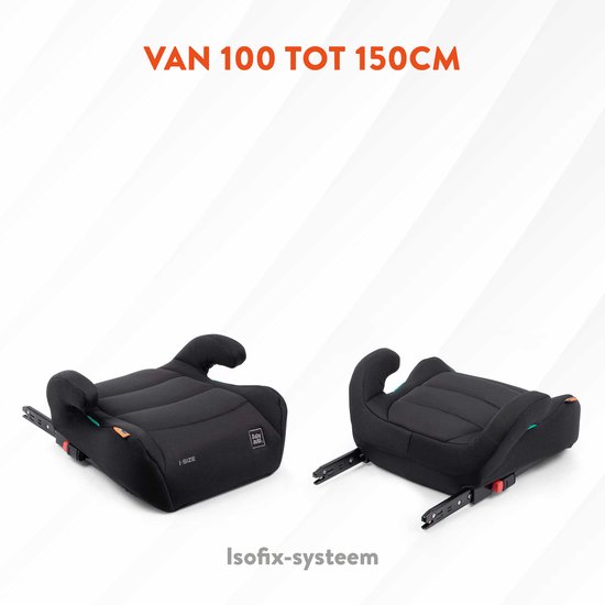 Babyauto Nauna | Stoelverhoger - van 7 tot 12 Jaar | 22 tot 36 kg | Kleur Zwart