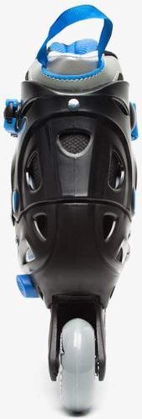 Nijdam Junior Inlineskates - Semi-Softboot - Zwart/Blauw/Grijs - 30