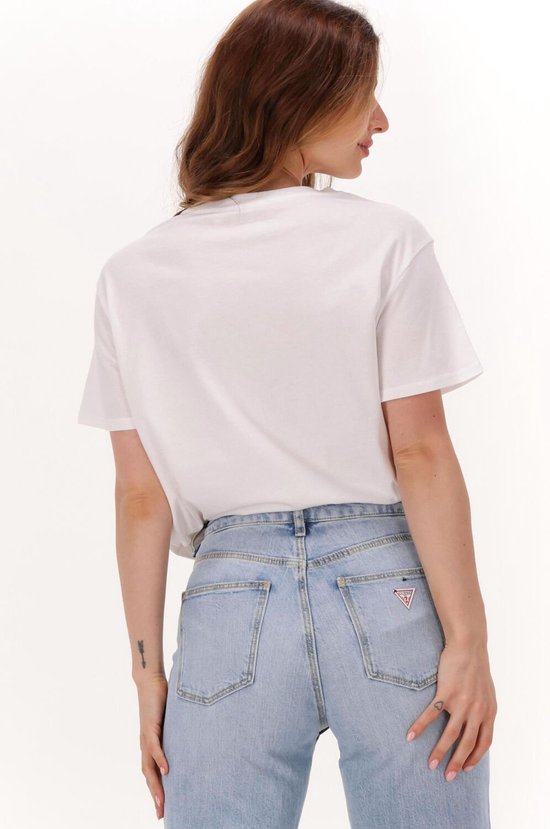 Guess - Maat S - Rainbow Street Dames T-Shirt - Wit