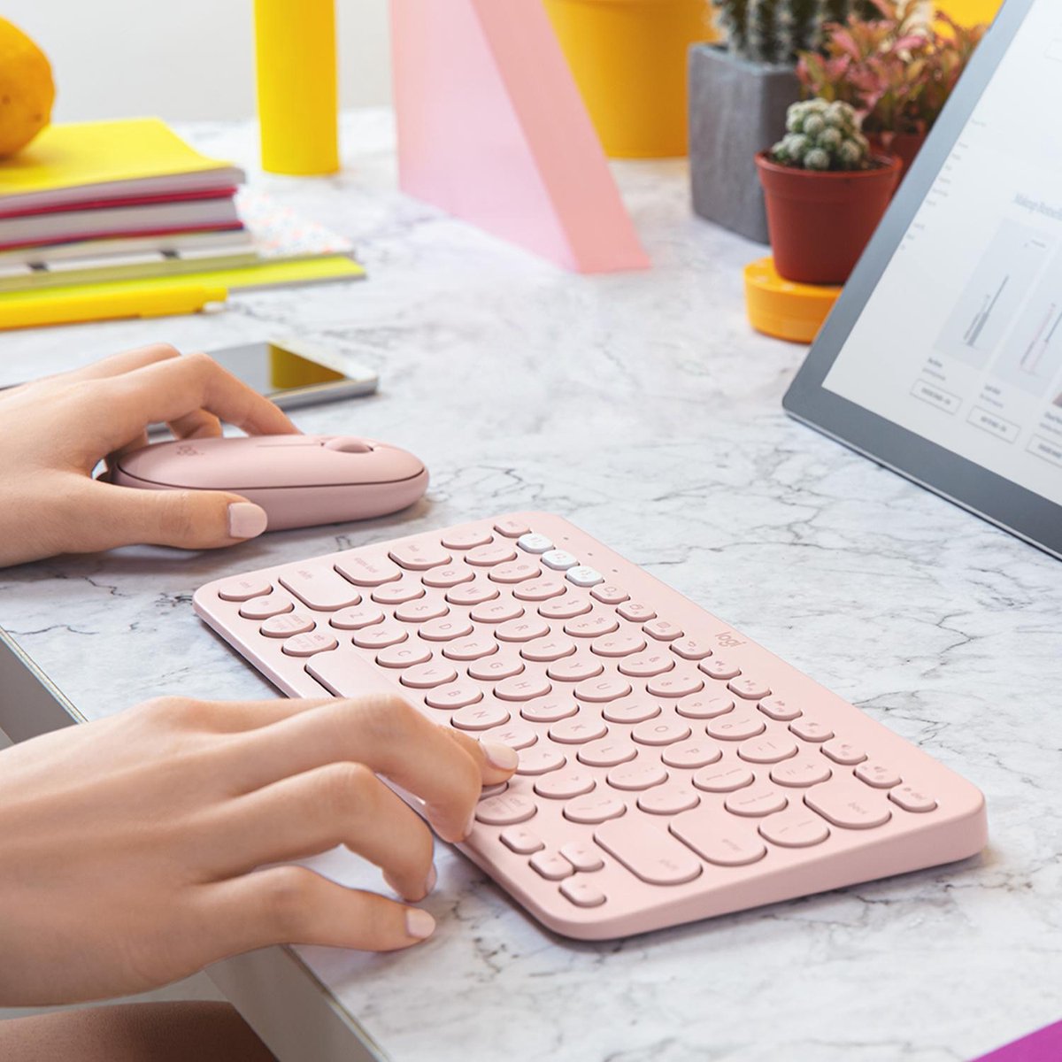Logitech K380 - Draadloos Bluetooth Toetsenbord - QWERTY - Roze